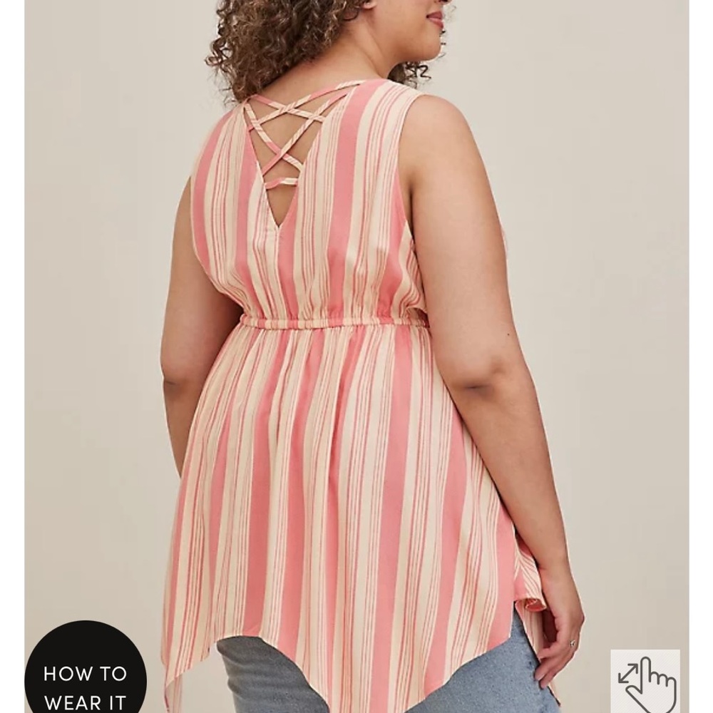 Striped Torrid Tank, New never worn